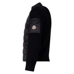 Cardigan zippé rembourré en coton