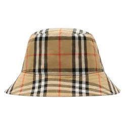 Chapeau bob en coton à carreaux