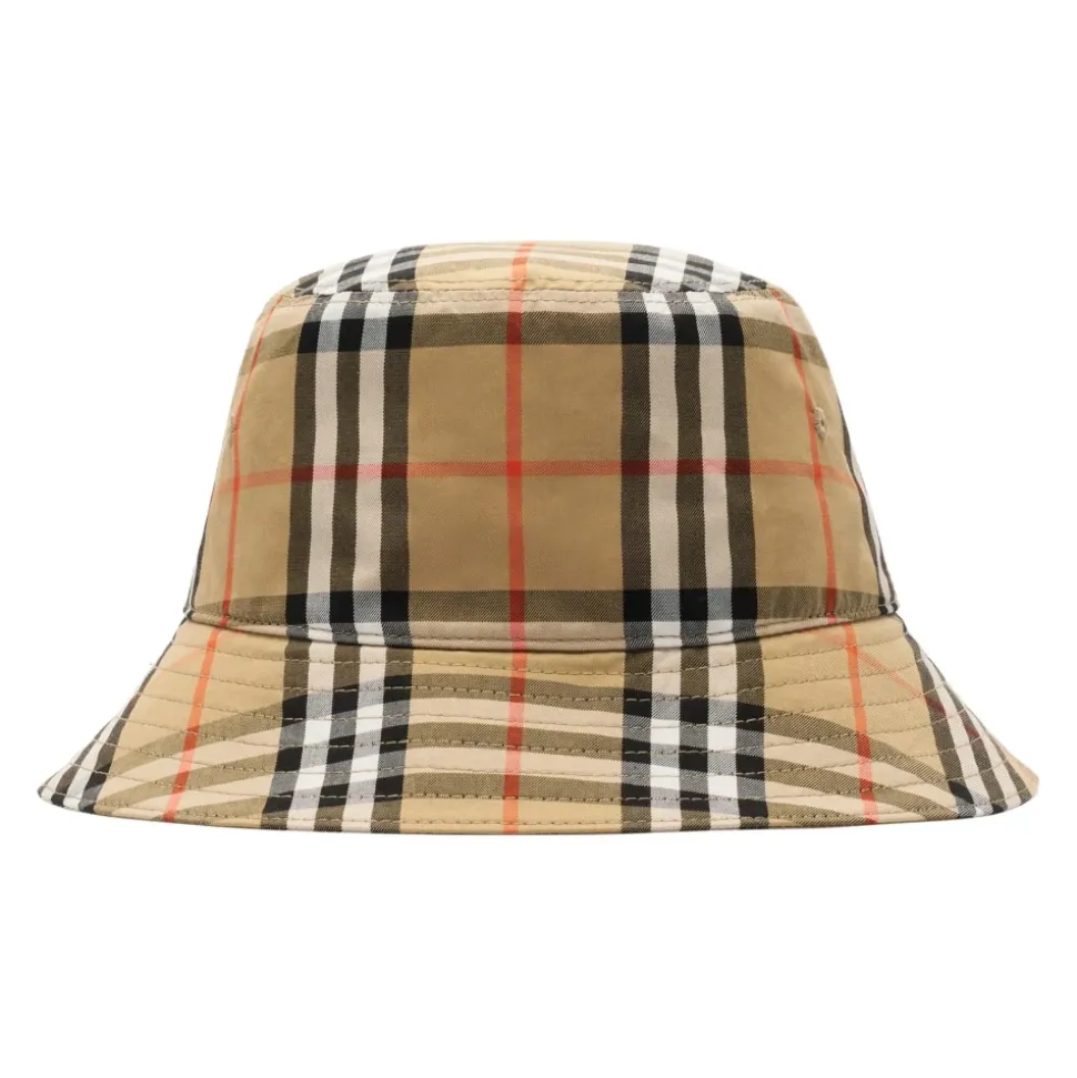 Chapeau bob en coton à carreaux