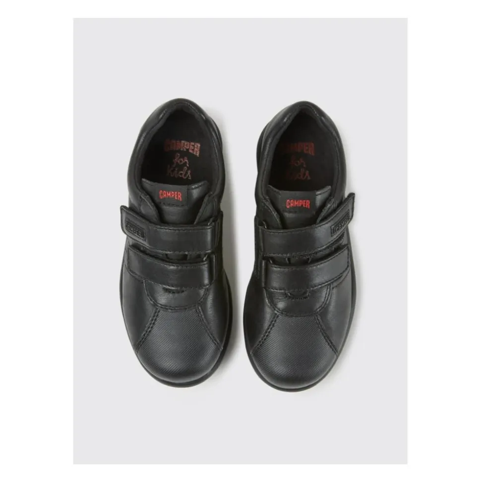 Chaussures Confortables en Cuir avec Fermeture Auto-agrippante