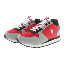 Chaussures de sport rouges pour enfants avec détails contrastés