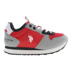 Chaussures de sport rouges pour enfants avec détails contrastés