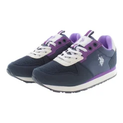 Chaussures de sport violettes avec détails contrastés