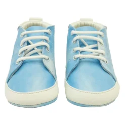 Chaussures Pré-Marche en Cuir Bleu pour Enfants