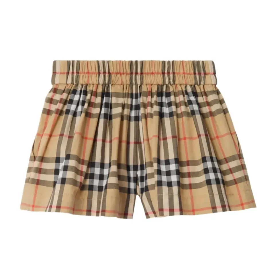 Check Cotton Shorts