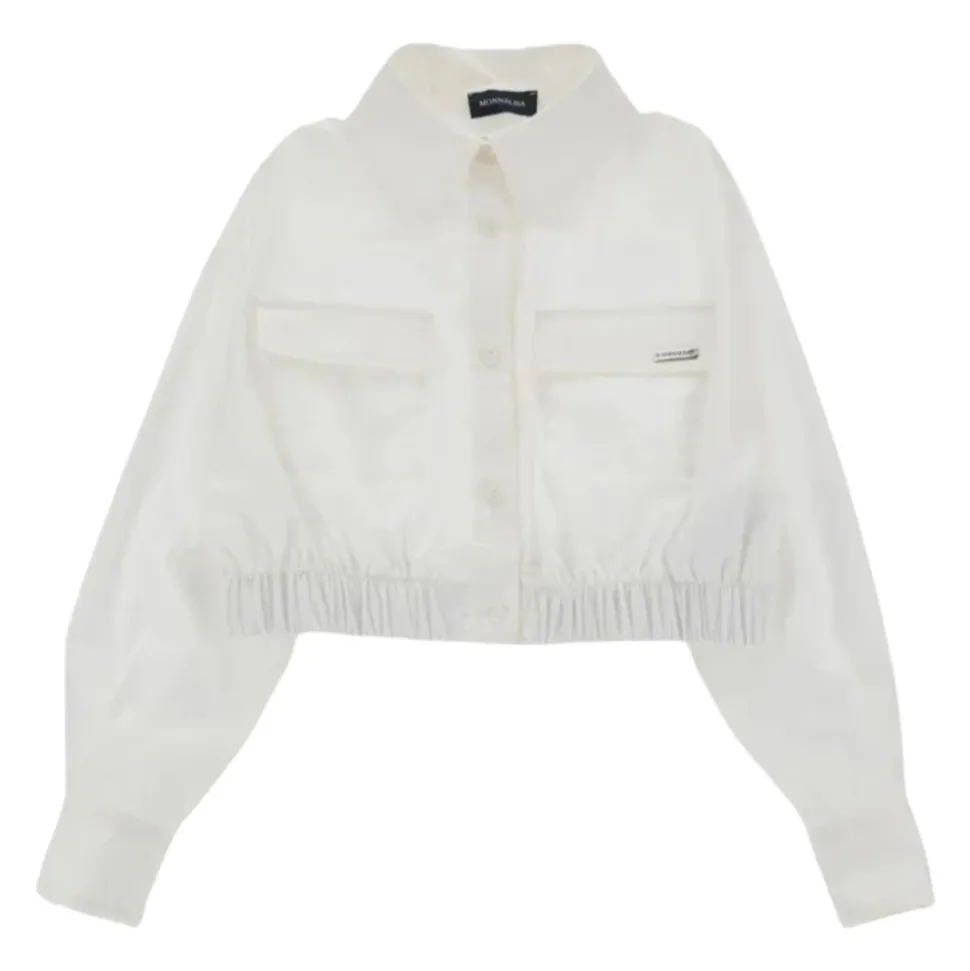 Chemise Blanche avec Boutons Logo