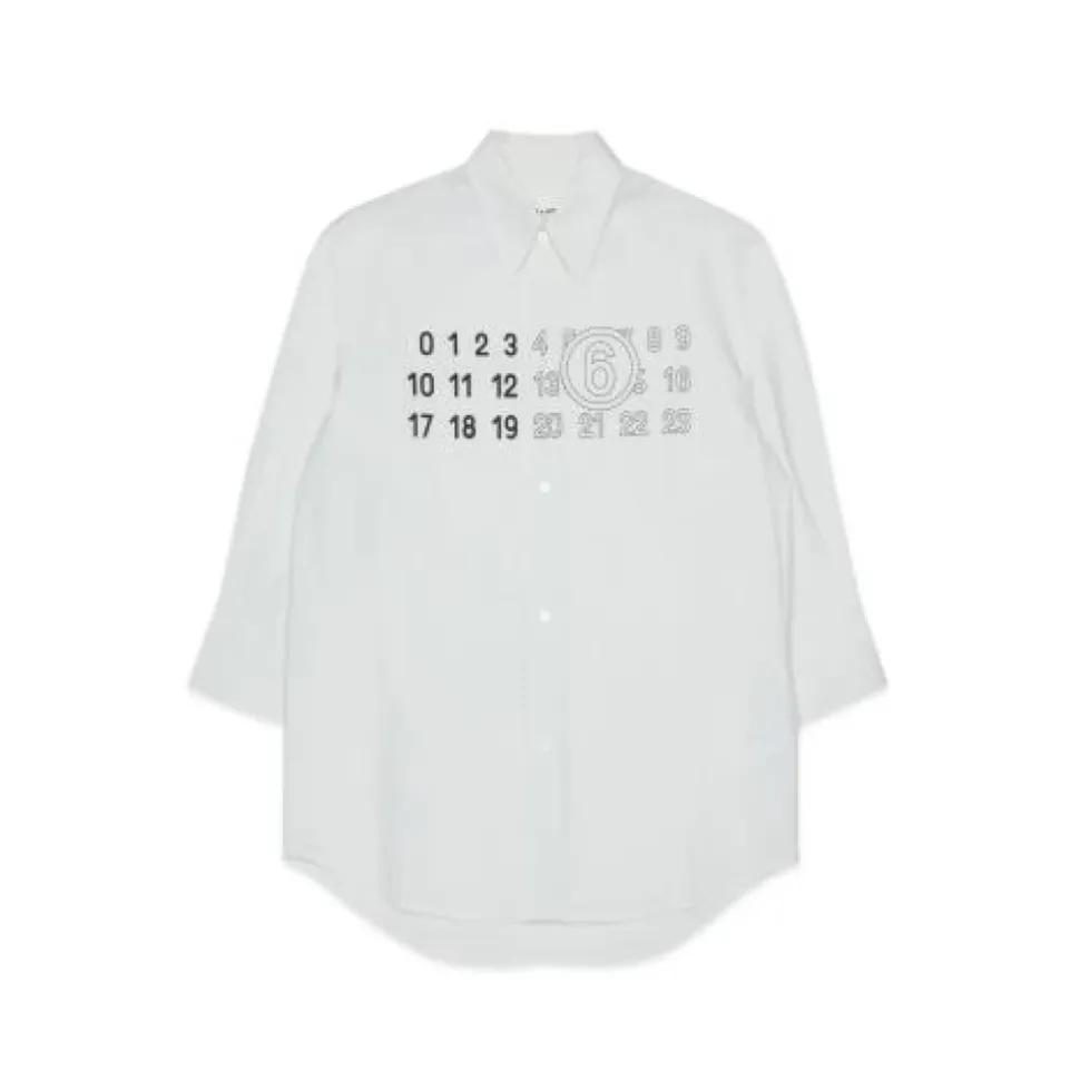 Chemise boutonnée à col pointu