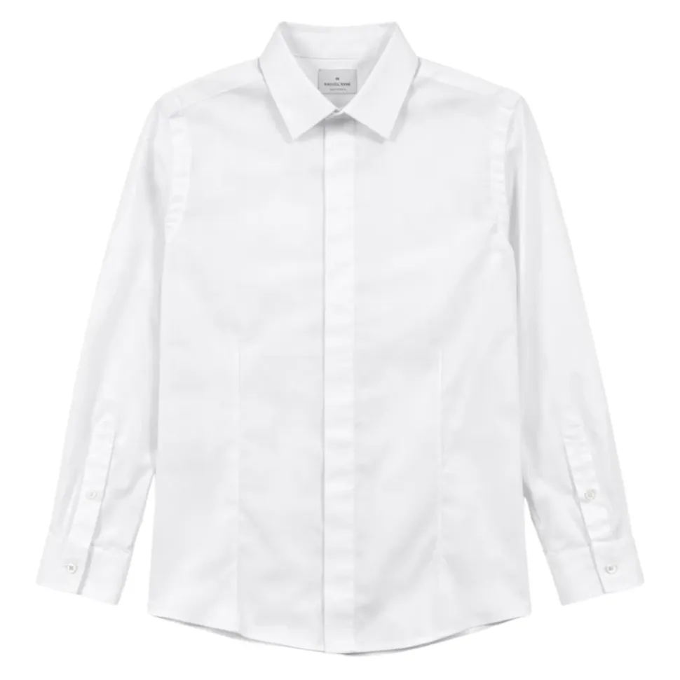 Chemise boutonnée en popeline stretch