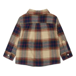 Chemise à carreaux avec logo