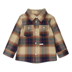 Chemise à carreaux avec logo