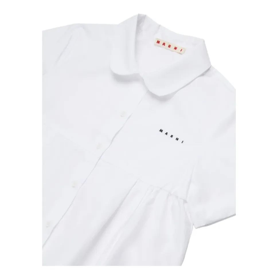 Chemise en coton avec ourlet volanté
