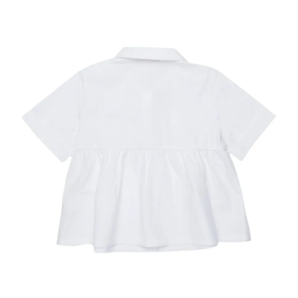 Chemise en coton avec ourlet volanté