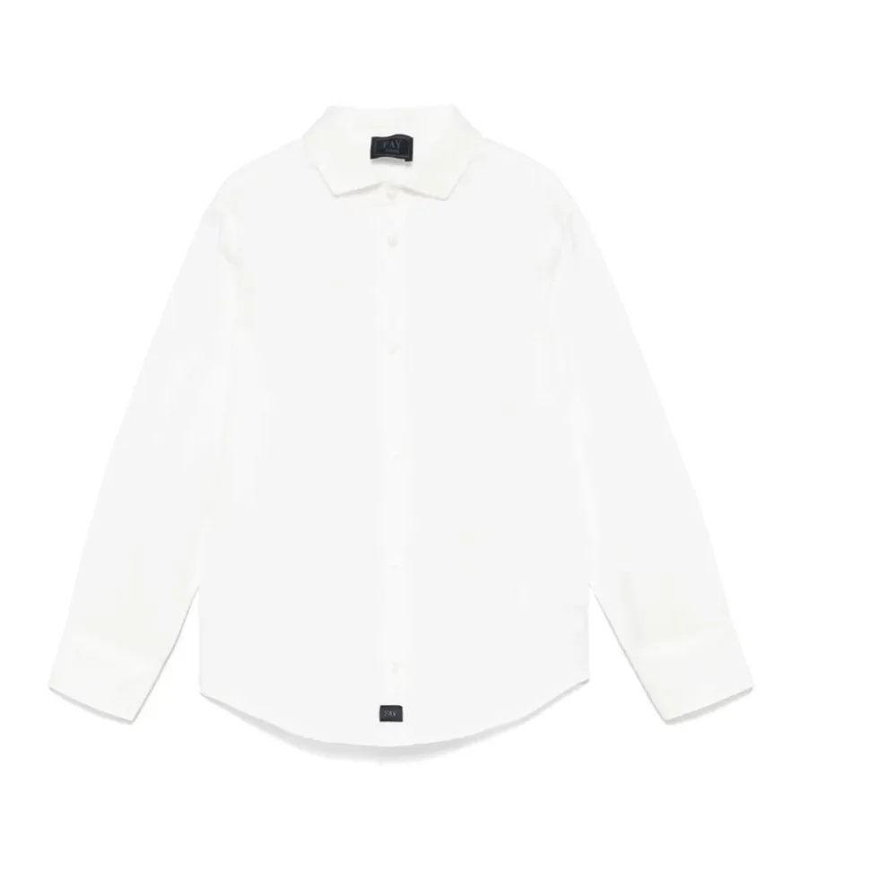 Chemise en coton boutonnée sur le devant