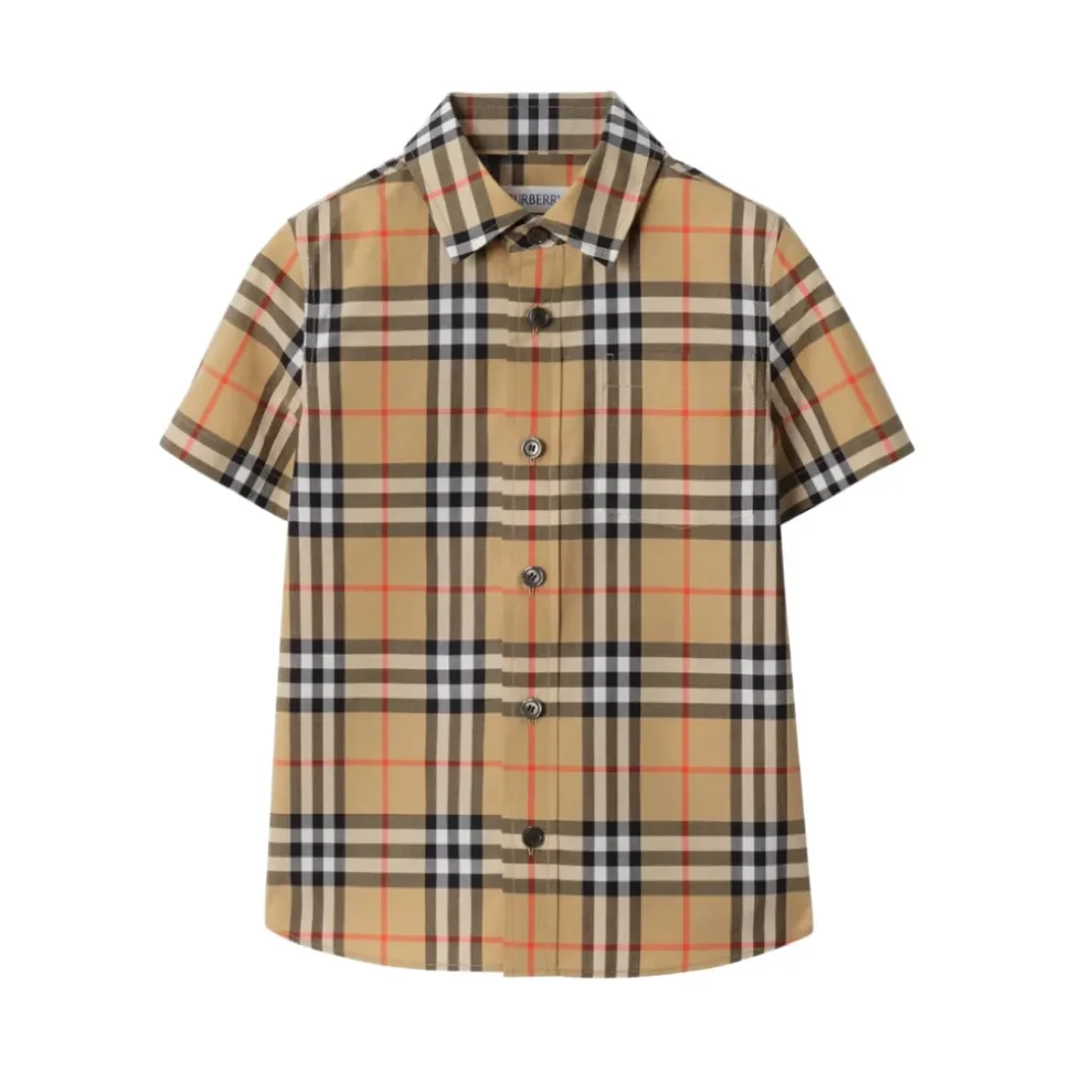 Chemise en coton à carreaux