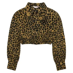 Chemise en Coton Imprimé Léopard