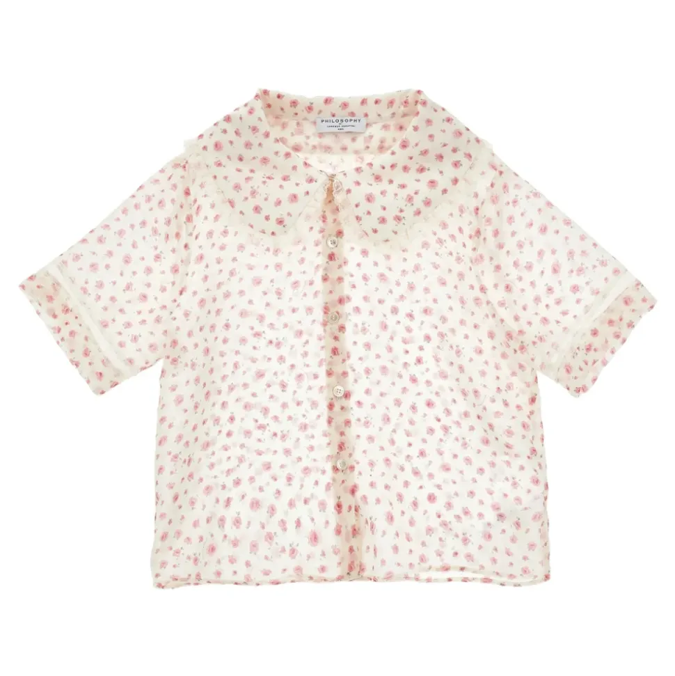Chemise en dentelle florale
