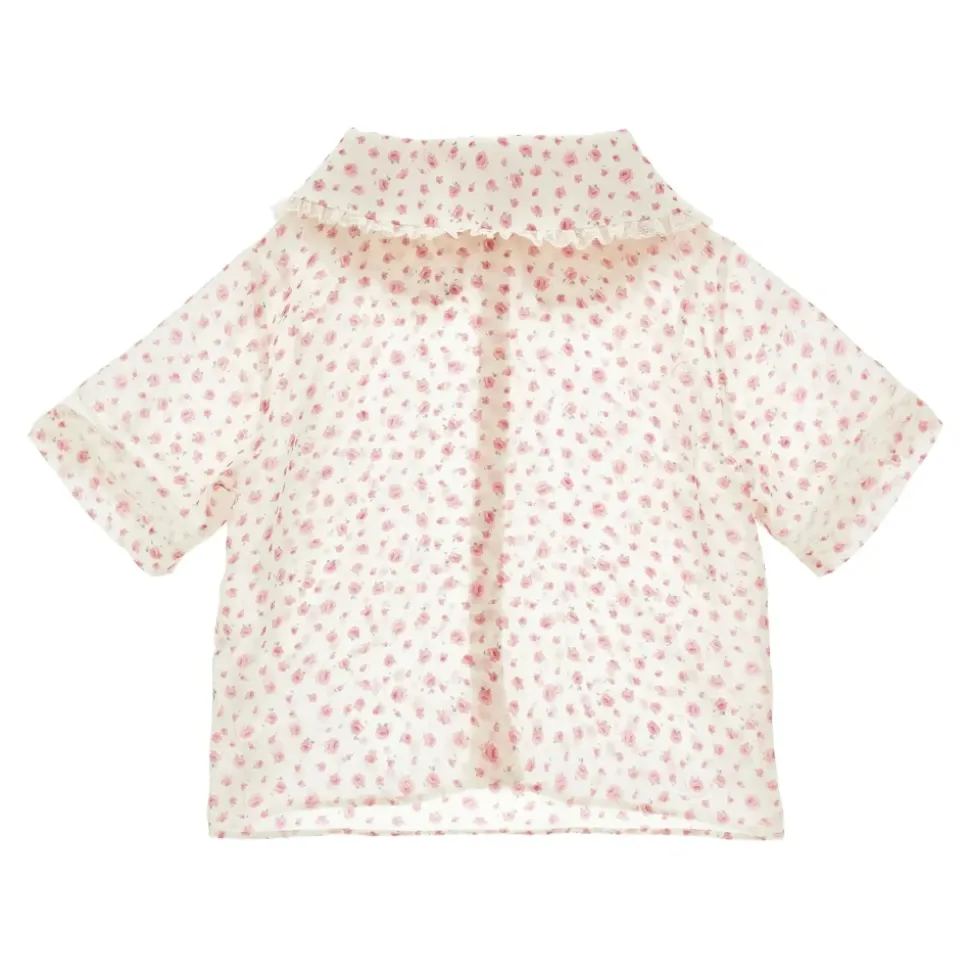 Chemise en dentelle florale