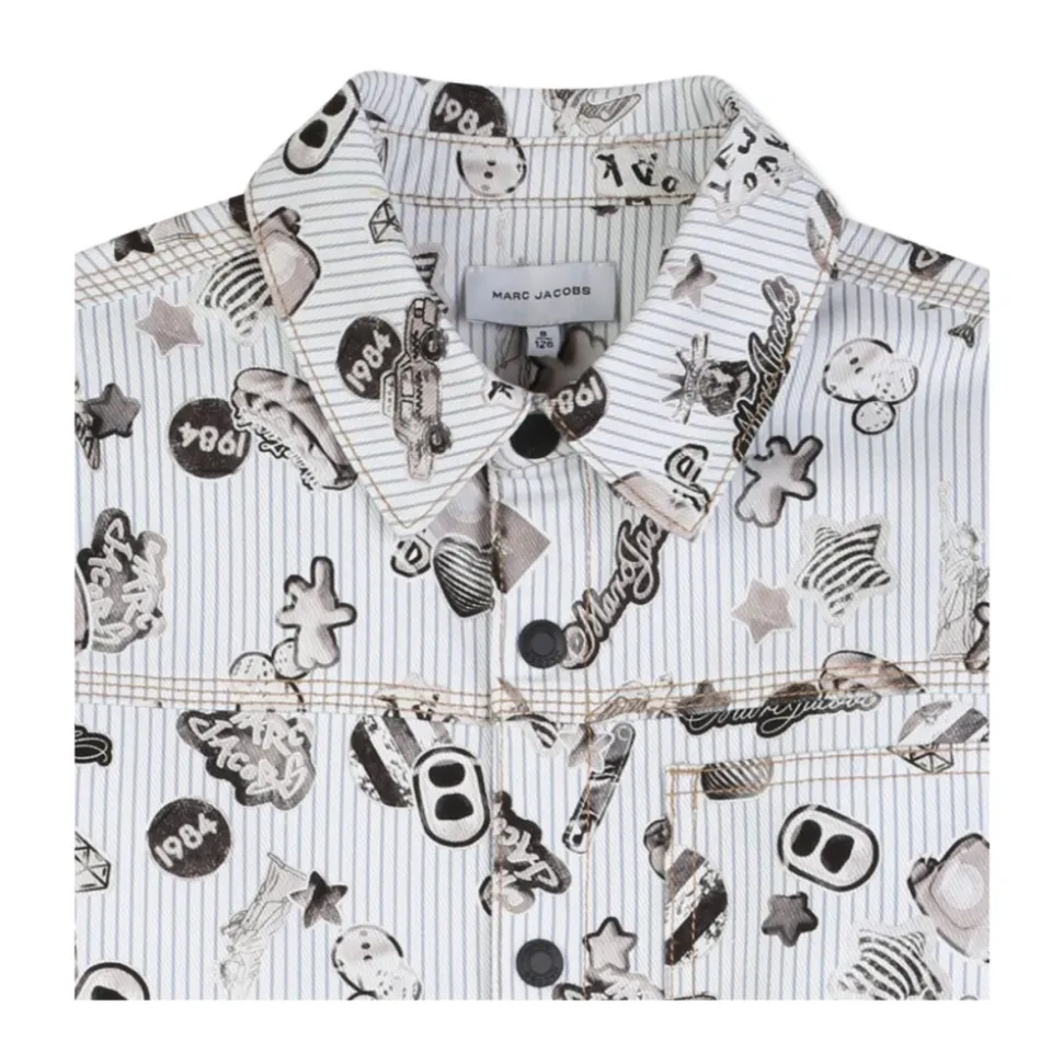 Chemise à imprimé cartoon rayé
