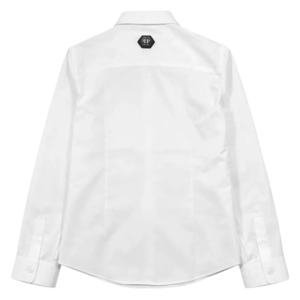 Chemise à logo brodé
