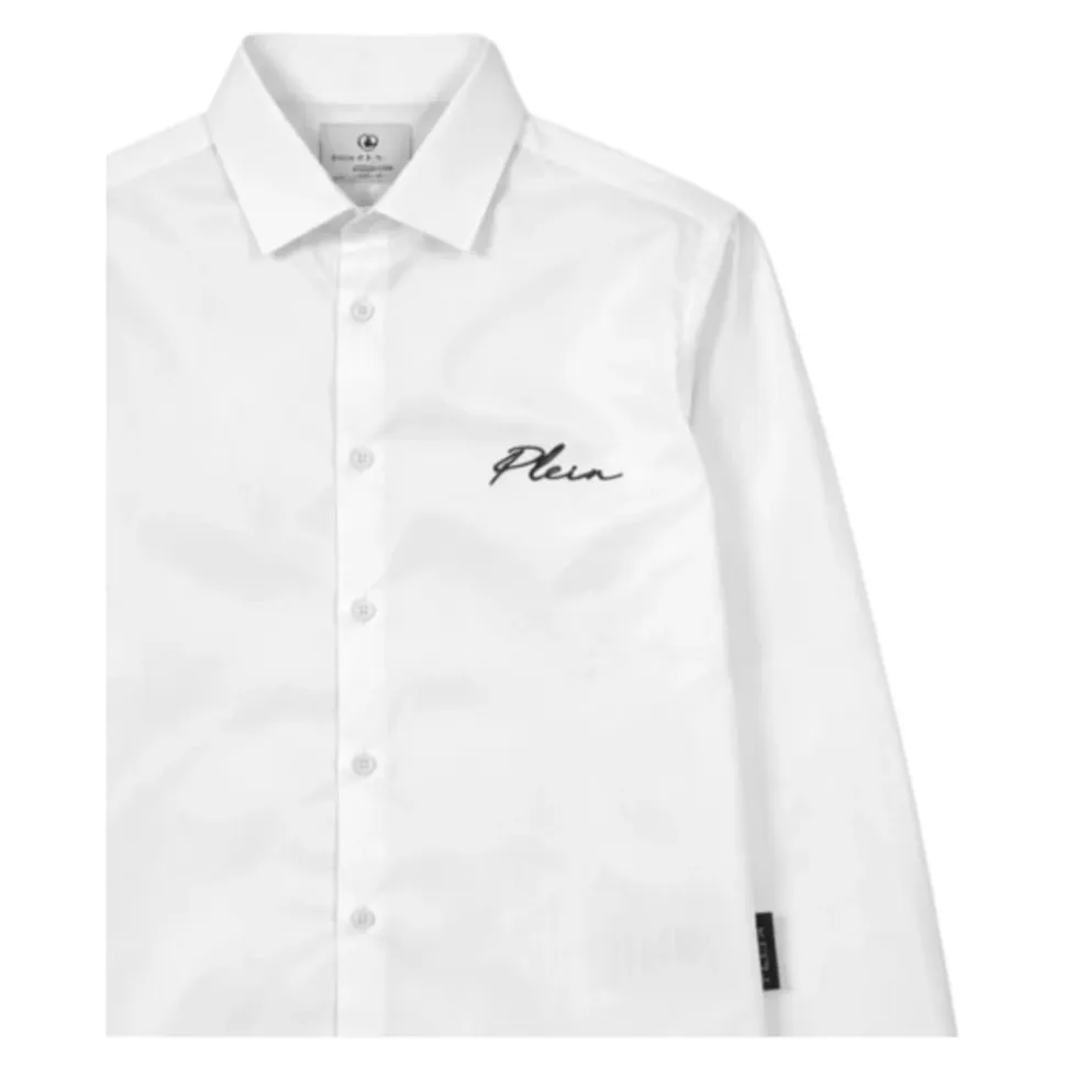 Chemise à logo brodé