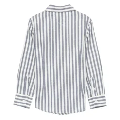 Chemise à logo brodé à rayures verticales