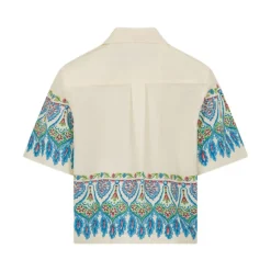Chemise à manches courtes imprimé cachemire