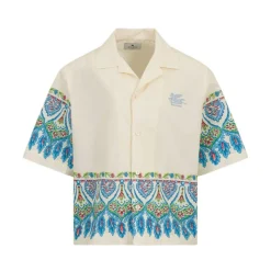 Chemise à manches courtes imprimé cachemire