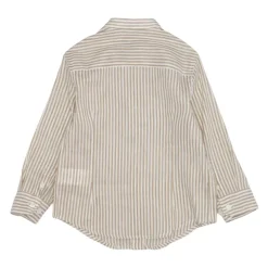 Chemise rayée en lin et coton