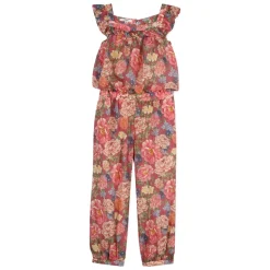 Combinaison-pantalon à Volants et Imprimé Floral
