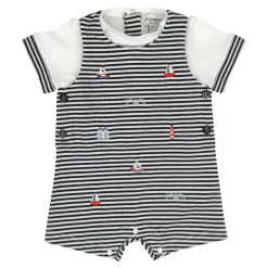Combinaison rayée en jersey