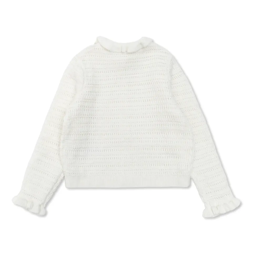 Cotton Frilled Cardigan