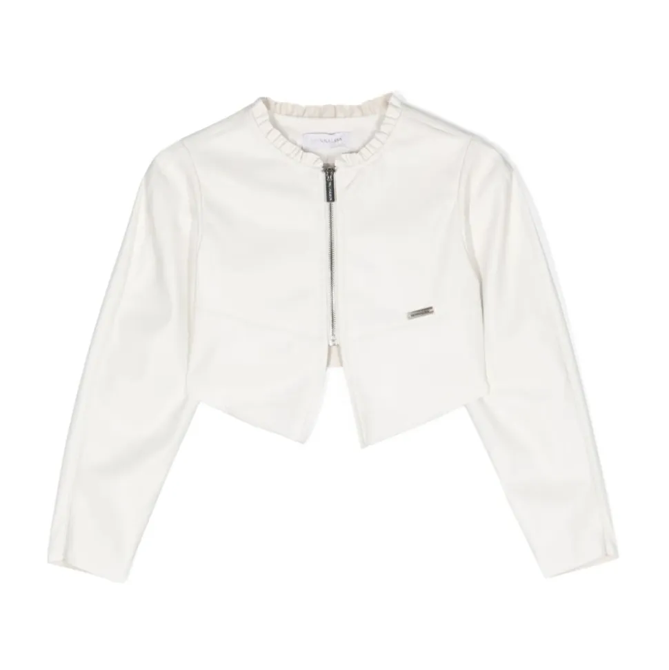 Cropped Faux Leather Jacket