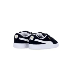 Enfant Daim Chaussure Basse Noir/Blanc