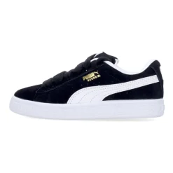 Enfant Daim Chaussure Basse Noir/Blanc