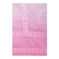 Enfants Chemisier Chine, Manches Courtes, Blanc/Rose