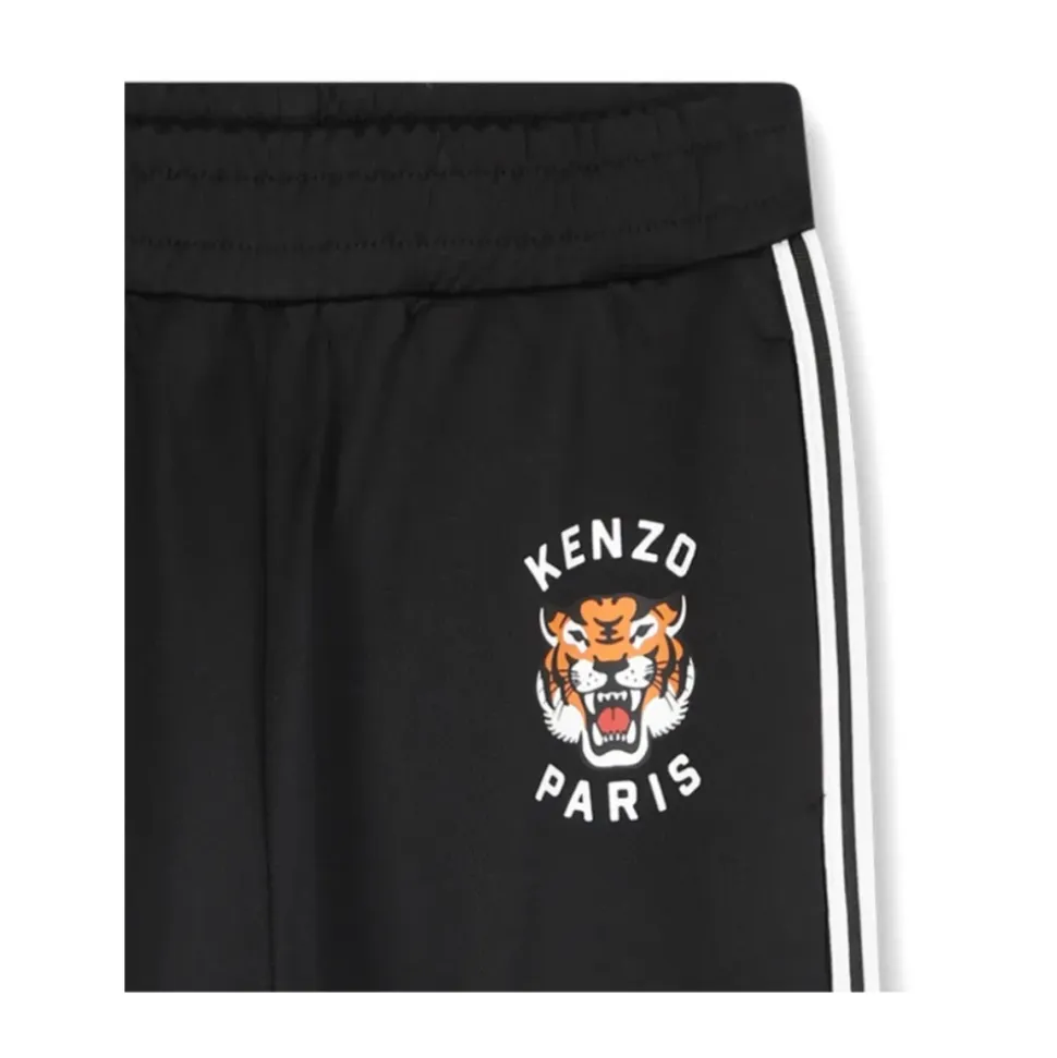 Enfants Pantalon Noir avec Broderie Logo
