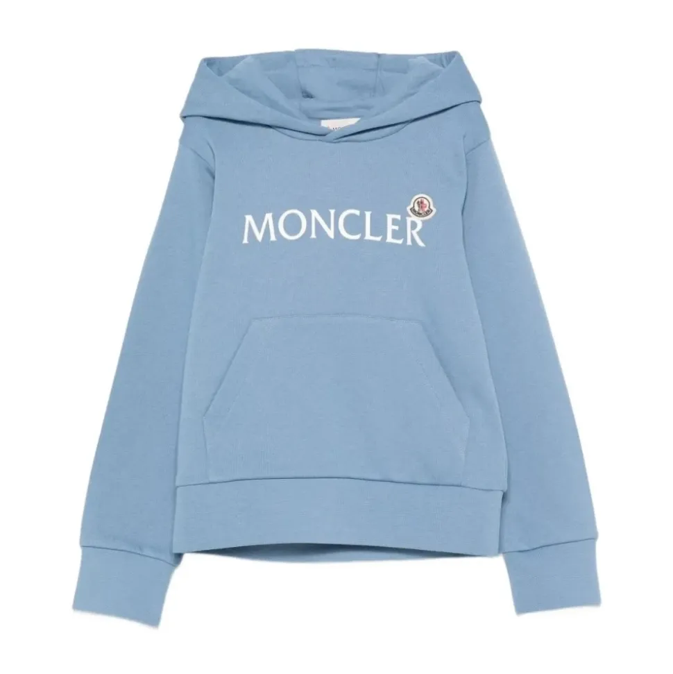 Enfants Sweat à Capuche Double Logo Bleu