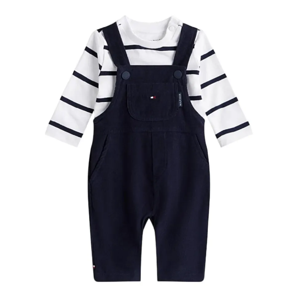 Ensemble Salopette en Velours Côtelé Bébé