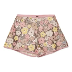 Floral Sequin-Embellished Shorts