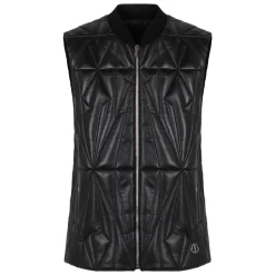 Geocamo Leather Gilet