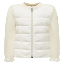 Gilet Cardigan Zippé en Laine Rembourrée
