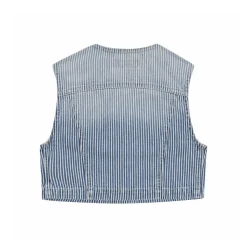 Gilet en denim rayé