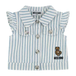 Gilet rayé avec épaules à volants