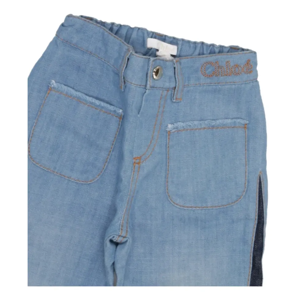 Jean large taille mi-haute