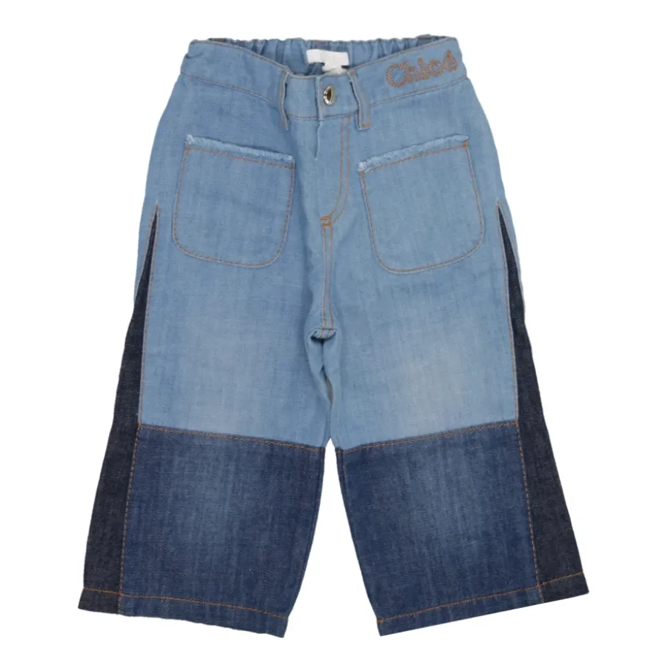 Jean large taille mi-haute
