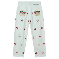 Jeans brodés Cerises & Fraises