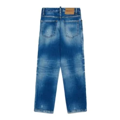 Jeans Enfant Coton Élasthanne Bleu