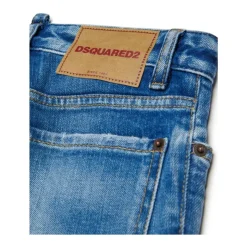 Jeans Enfant Coton Élasthanne Bleu