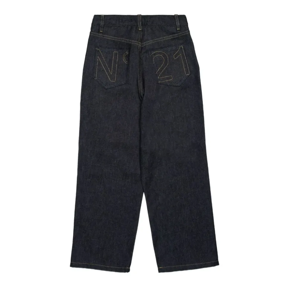 Jeans Enfants Brodés Bleu Marine