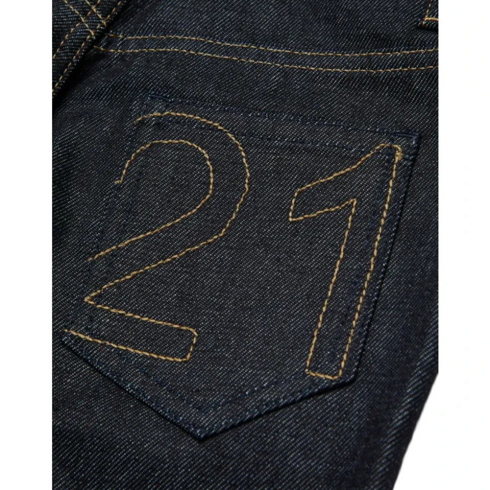Jeans Enfants Brodés Bleu Marine